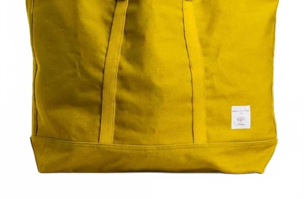 NEW IMMODEST COTTON women's large east west tote bag in chartreuse
